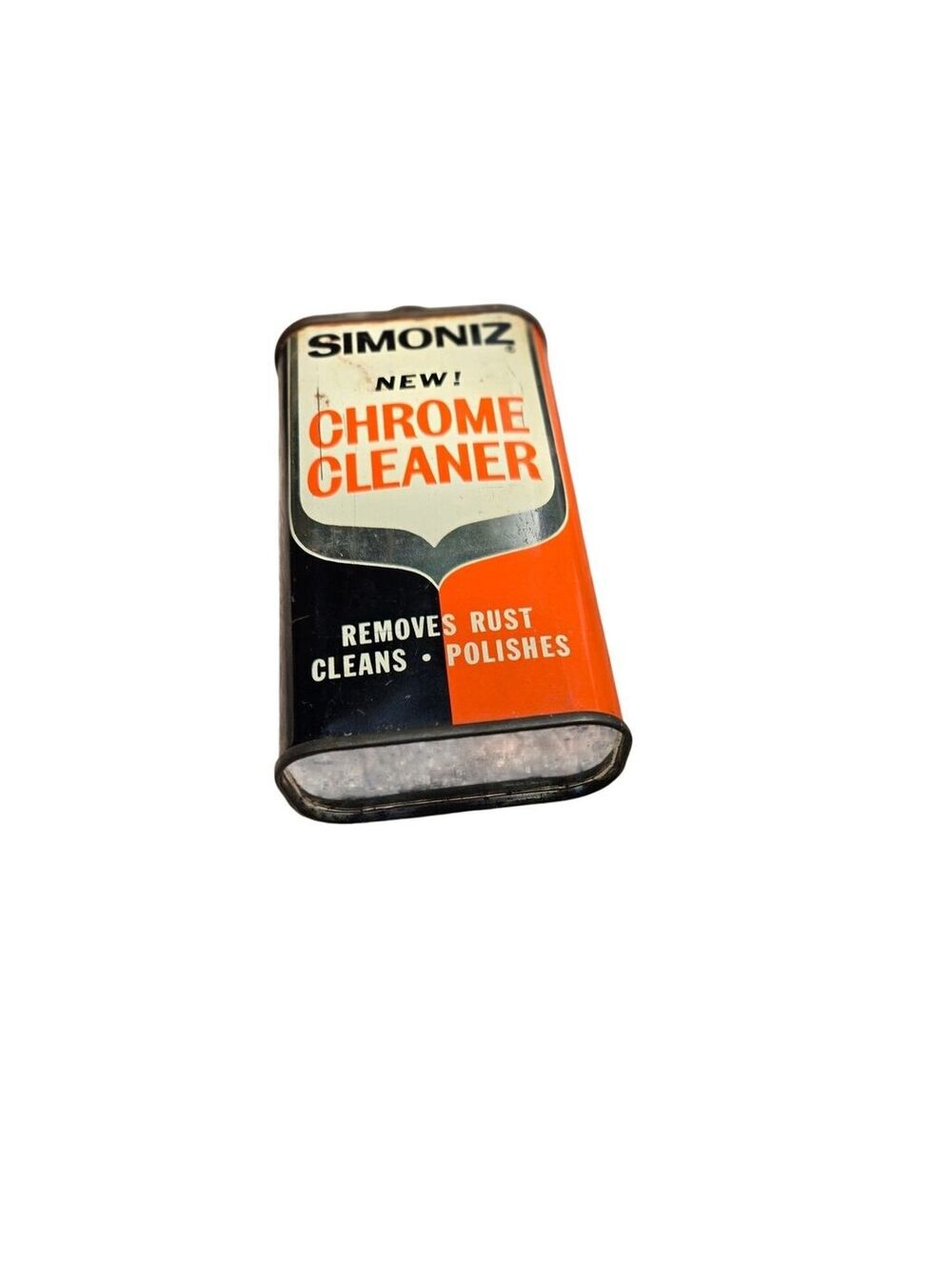 Vintage 1960s Simoniz Chrome Cleaner 8oz Tin Can – Mid-Century Automotive Decor